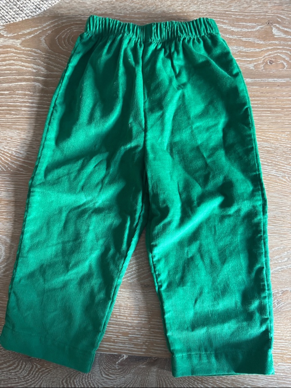 Emerald Green Elastic Waist Pants